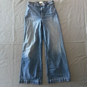 Everlane The Way-High Jean Medium Wash Blue Wide Leg High Rise Denim 27R